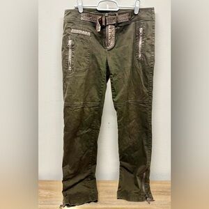 Beatrice b Italia Olive Green Cropped Pants Size 10